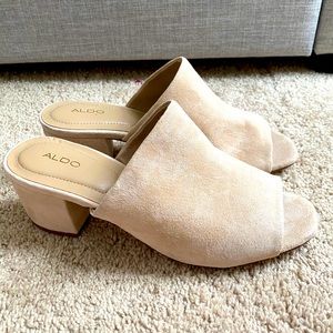 COPY - ALDO Tan Suede Mules